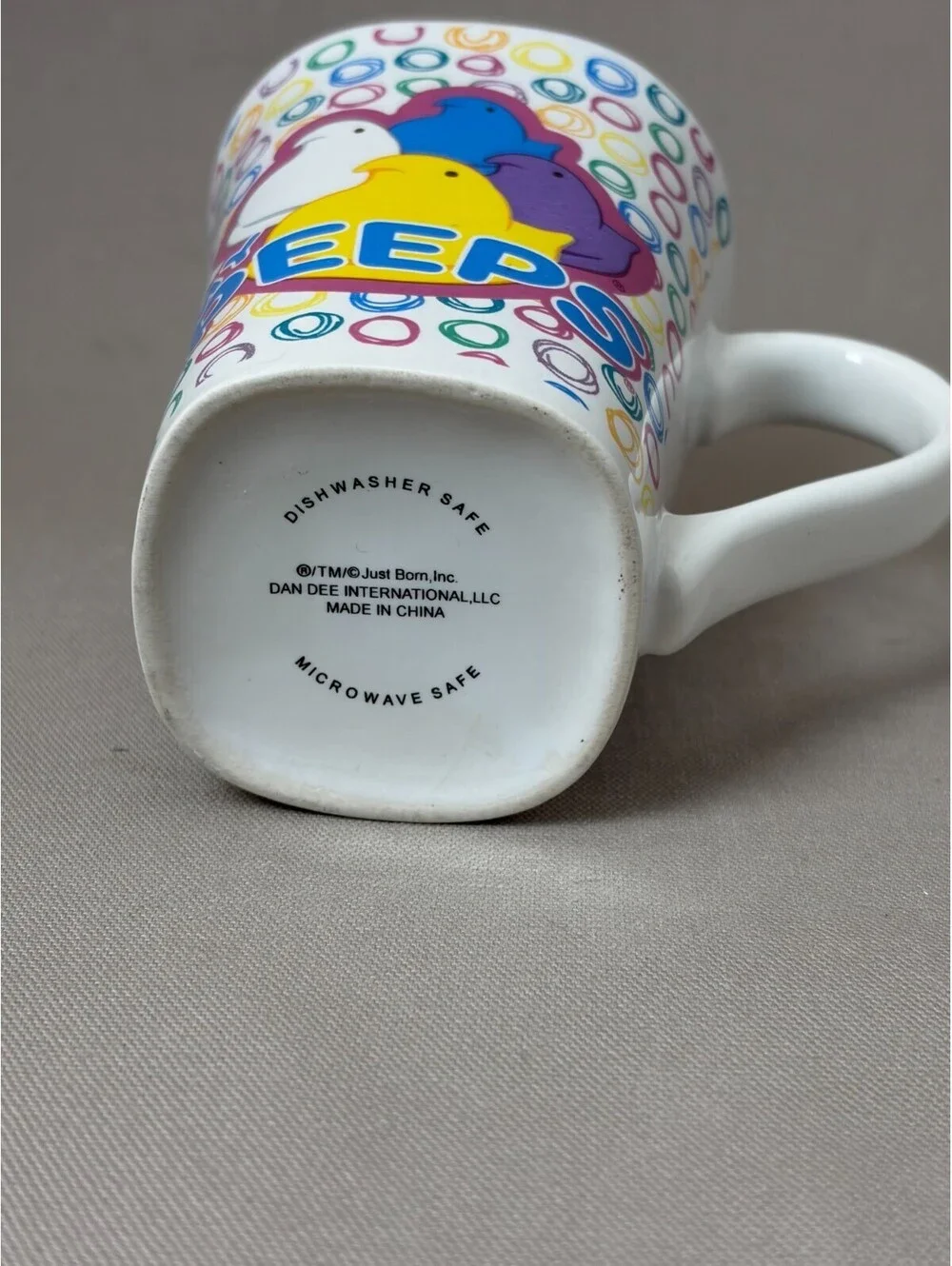 Peeps Marshmallow Chicks Coffee Mug Dan Dee My Peeps Tall Ceramic Tea Cup 14oz